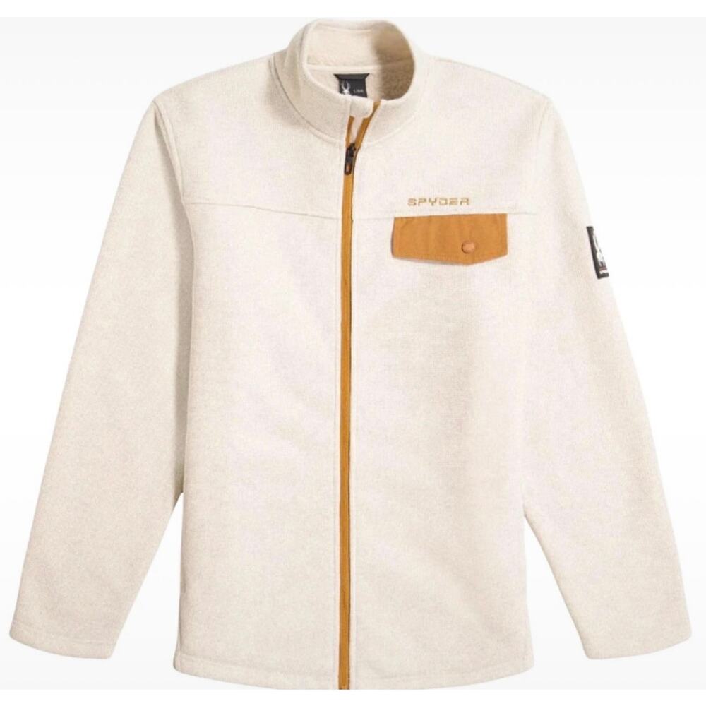 Spyder men's' full zip fleece jacket (size: medium)